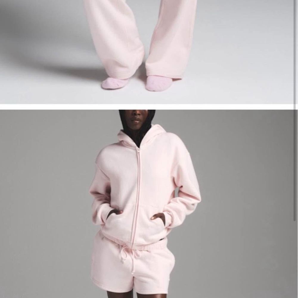 SKIMS Pink Hoodie and sweatpant SET